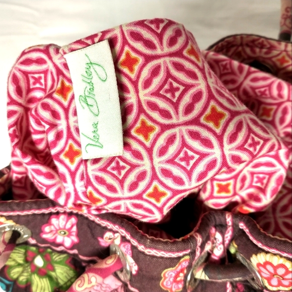Vera Bradley Floral Drawstring Backpack Bag EUC - Picture 5 of 5